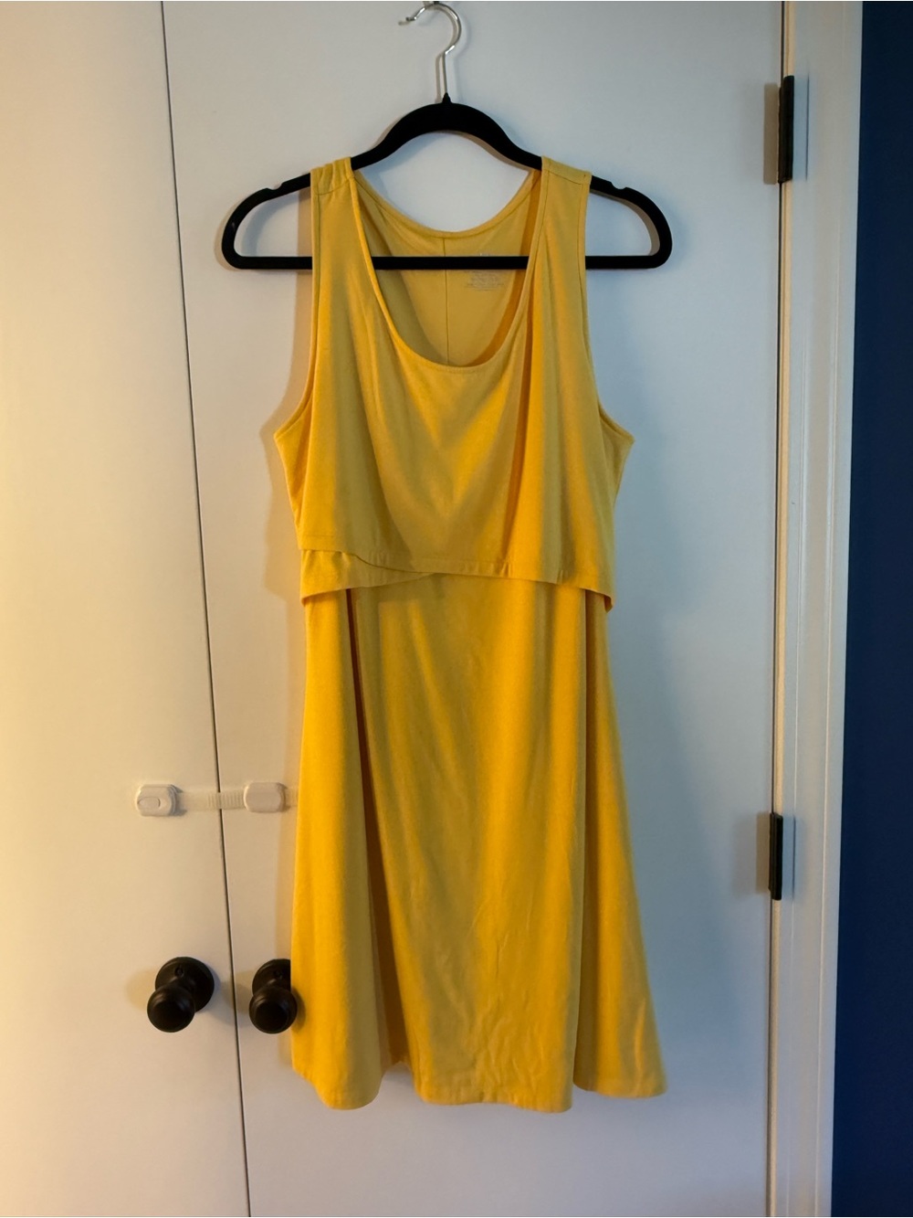 NWOT Kindred Bravely Yellow Sleeveless Layered Nursing Dress